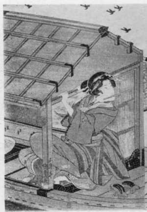 Utagawa Kunisada: 「両国夕涼景 左」 - Ritsumeikan University