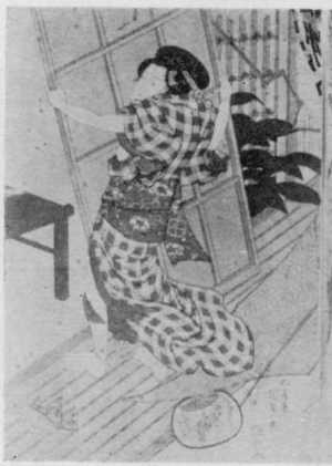 Utagawa Kunisada: 「夕立景 左」 - Ritsumeikan University
