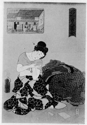 Utagawa Kunisada: 「江戸名所百人美女」 - Ritsumeikan University