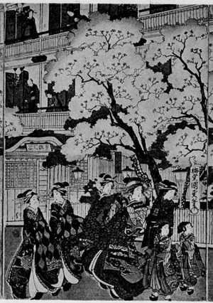 Japanese Print "「金瓶楼之図 中」" by 国政