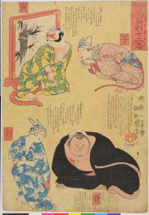 Utagawa Kuniyoshi: 「道外 見富利十二志」 - Ritsumeikan University
