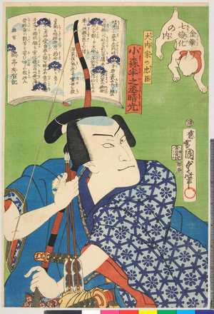 Utagawa Kunisada II: 「金華七変化の内」「大内家の忠臣小森半之丞晴光」 - Ritsumeikan University