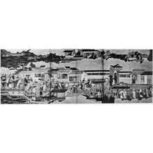 Japanese Print "（南蛮人来朝図）" by Unknown, 無款 (−)