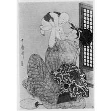 Kitagawa Utamaro, 喜多川歌麿 (歌麿)による浮世絵「（高い高い）」