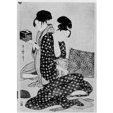 Kitagawa Utamaro: （針仕事 中） - Ritsumeikan University