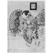 Utagawa Kunisada: 「三囲の初雪 右」 - Ritsumeikan University