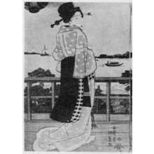 Utagawa Kunisada: 「深川新地の月 左」 - Ritsumeikan University