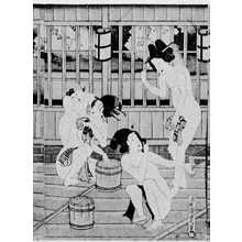 Utagawa Kunisada II: 「中万字楼内湯殿図 中」 - Ritsumeikan University