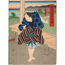 Utagawa Yoshitaki, 歌川芳滝 (芳滝)による浮世絵「「勢州阿古義我浦」「平次 市川滝十郎」」