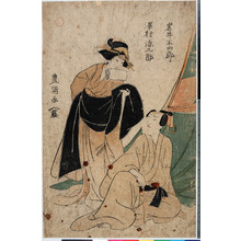 Utagawa Toyokuni I: 「岩井半四郎」「沢村源之助」 - Ritsumeikan University