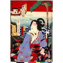 Utagawa Kunisada III: 「笹良江 中村福助」「島君 市川蝠」 - Ritsumeikan University