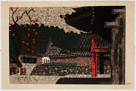 Asai Kiyoshi: Temple and Persimmon Tree - Robyn Buntin of Honolulu