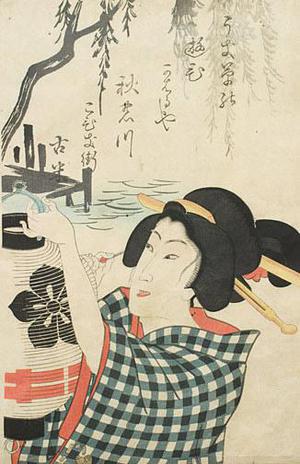 Utagawa Kunisada II: Beautiful Woman with Lantern - Robyn Buntin of Honolulu