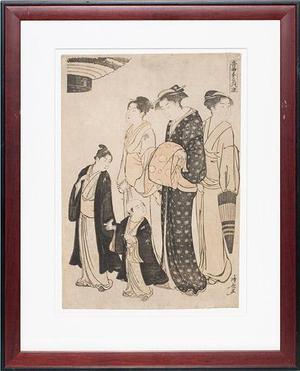 Torii Kiyonaga: Courtesan with Attendants - Robyn Buntin of Honolulu