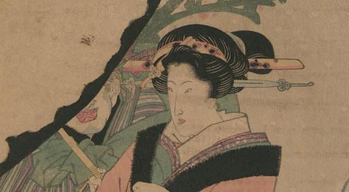 Utagawa Kuniyasu: Geisha with Attendant - Robyn Buntin of Honolulu