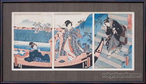 Japanese Print "Hazy Spring Day" by Utagawa Kunisada, 歌川国貞 (Utagawa Kunisada)