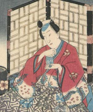 Utagawa Kunisada II: Tale of Genji, Chapter 32 - Robyn Buntin of Honolulu