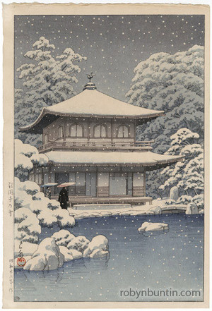 Kawase Hasui: Snow at the Silver Pavilion - Robyn Buntin of Honolulu