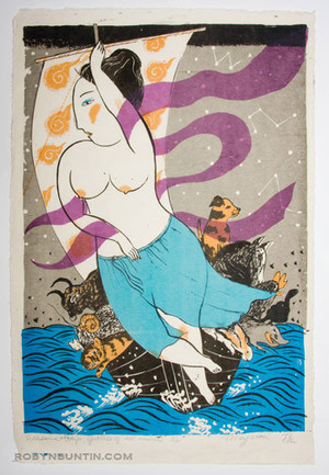 Oda Mayumi: Treasure Ship, Goddess of all Animals (8/50) - Robyn Buntin of Honolulu