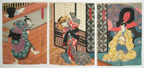 Utagawa Kunisada, 歌川国貞 (Utagawa Kunisada)による浮世絵「Kabuki Scene」