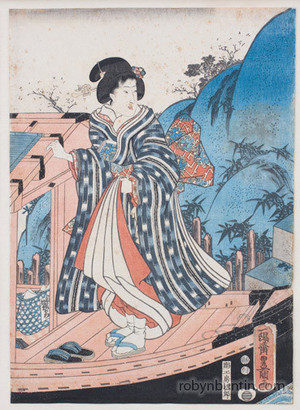 Japanese Print "Hazy Spring Day" by Utagawa Kunisada, 歌川国貞 (Utagawa Kunisada)