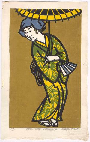 Clifton Karhu: Girl with Umbrella - Robyn Buntin of Honolulu