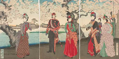 Toyohara Chikanobu: Flower Viewing - Robyn Buntin of Honolulu