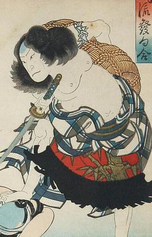 歌川広貞: Kabuki Actor with Sword - Robyn Buntin of Honolulu