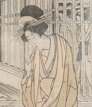 Utagawa Toyokuni I: Courtesans in Teahouse - Robyn Buntin of Honolulu