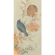 Kawanabe Kyosui: Blue Bird on Autumn Branch - Robyn Buntin of Honolulu