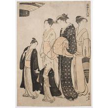 鳥居清長: Courtesan with Attendants - Robyn Buntin of Honolulu