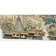 Japanese Print "The Battle of Uji River" by Utagawa Kunisada, 歌川国貞 (Utagawa Kunisada)