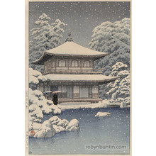 Kawase Hasui: Snow at the Silver Pavilion - Robyn Buntin of Honolulu