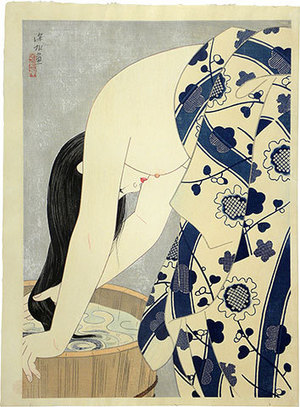 伊東深水: Hair (Kami) - Scholten Japanese Art