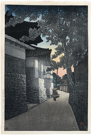 Kawase Hasui, 川瀬巴水 (Kawase Hasui)による浮世絵「Souvenirs of Travel, Second Series: Kosho Temple, Himi, Etchu (Tabi miyage dainishu: Etchu Himi Koshoji)」