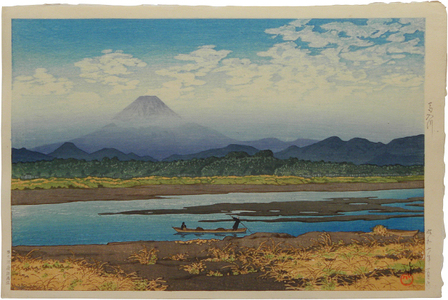 Kawase Hasui: Selection of Views of the Tokaido: Banyu River (Tokaido fukei senshu: Banyugawa) - Scholten Japanese Art