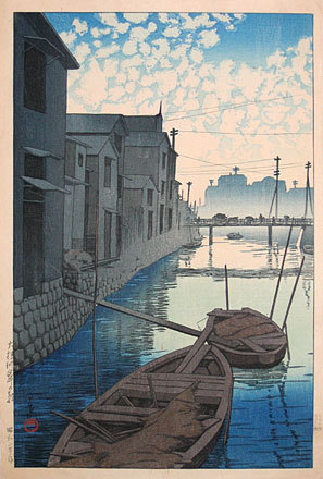 Kawase Hasui: Twenty Views of Tokyo: Morning at Onegishi (Tokyo Nijukkei: Onegishi no asa) - Scholten Japanese Art