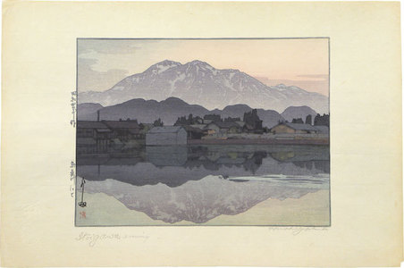 吉田博: Itoigawa in the Evening (Itoigawa nite: Yoru) - Scholten Japanese Art