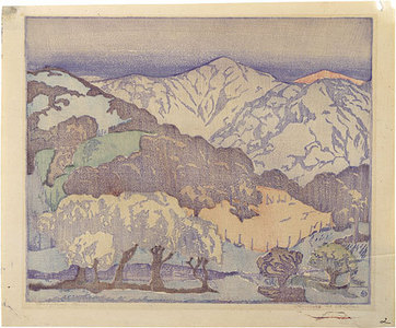 Anders Gustave Aldrin: California Hills - lighter palette; monoprint - Scholten Japanese Art