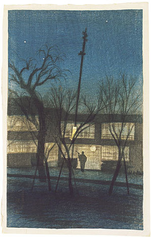 Ito Shinsui: Evening at Ikenohata (Yoru no Ikenohata) - Scholten Japanese Art