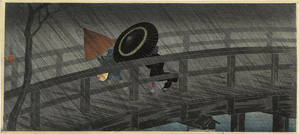 Takahashi Hiroaki: Rain on Izumi Bridge (Izumibashi no Ame) - Scholten Japanese Art