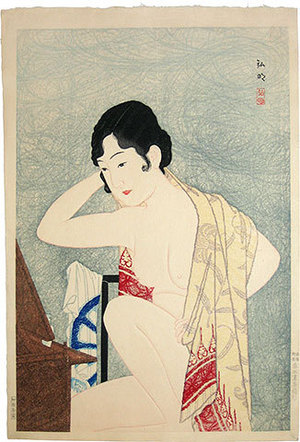 Takahashi Hiroaki: Make-up before the mirror (Kagami no mae- Kesho) - Scholten Japanese Art