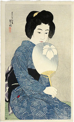 Ito Shinsui: Twelve Images of Modern Beauties: Cotton Kimono (Shin bijin junisugata: Yukata) - Scholten Japanese Art