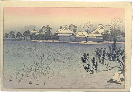 Kasamatsu Shiro: Clear Morning After Snow at Shinobazu Pond - Scholten Japanese Art