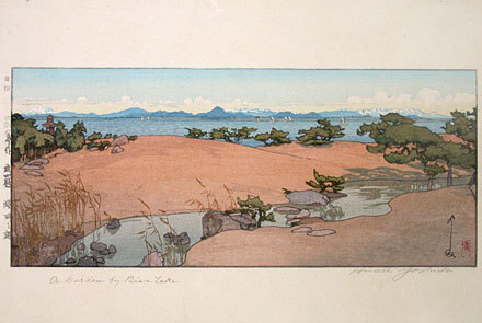 Yoshida Hiroshi: Four Gardens: A Garden by the Lakeside (A Garden by Biwa Lake) (Niwa yon dai: Kohan no Niwa) - Scholten Japanese Art