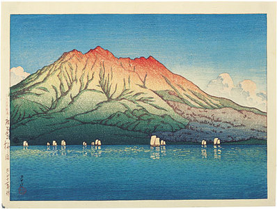 川瀬巴水: Selection of Scenes from Japan: Sakurajima in Kagoshima (Nihon fukei senshu: Kagoshima, Sakurajima) - Scholten Japanese Art