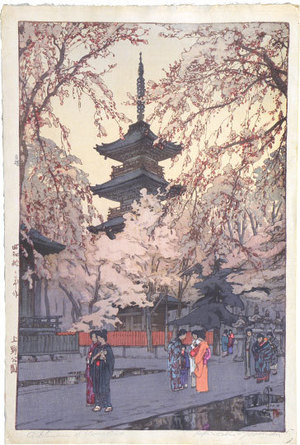 Yoshida Hiroshi: A Glimpse of Ueno Park (Ueno Koen) - Scholten Japanese Art