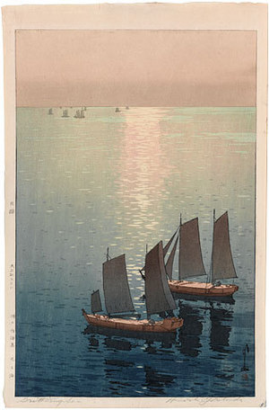 Yoshida Hiroshi, 吉田博 (Yoshida Hiroshi)による浮世絵「The Inland Sea Series: Glittering Sea (lighter palette) (Seto uchi kaishu: Hikaru Umi)」