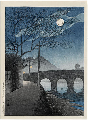 Kawase Hasui: Selection of Scenes from Japan: Kotsuki River in Kagoshima (Nihon fukei senshu: Kagoshima Kotsukigawa) - Scholten Japanese Art