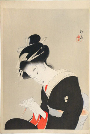Kikuchi Keigetsu: The Complete works of Chikamatsu: The Heroine Koharu ((Dai Chikamatsu zenshu: 'Shinju ten no amijima' no Koharu)) - Scholten Japanese Art